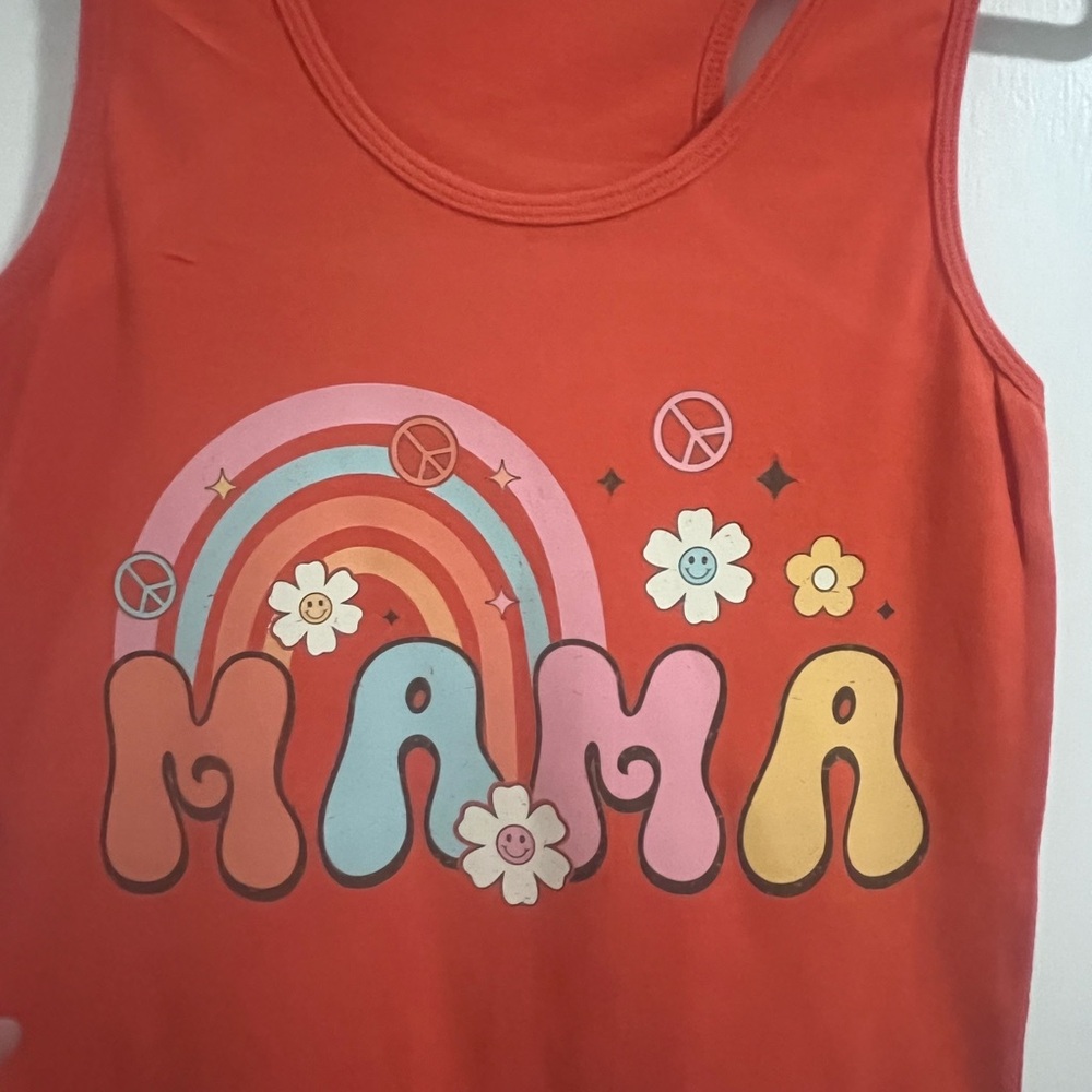Custom Designed Boho MAMA tank- Women’s Large